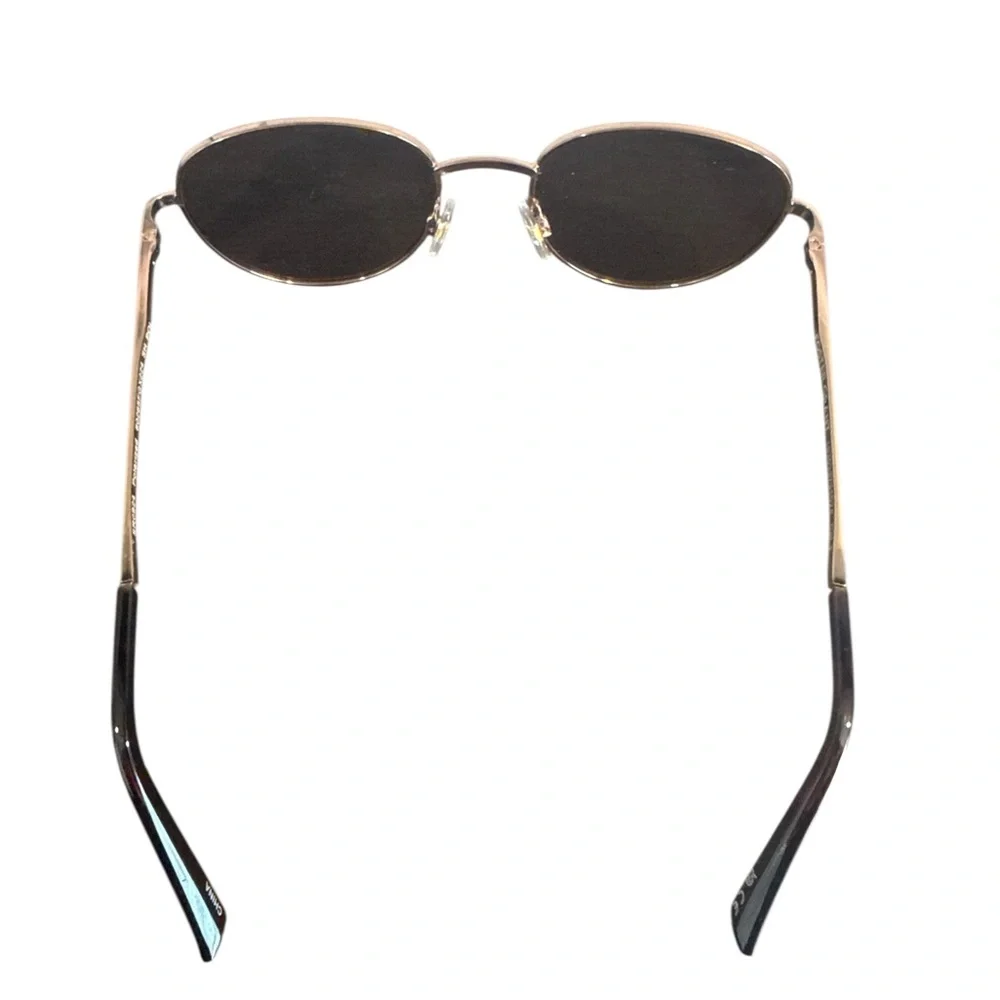 💜Foster Grant Polarized Round Sunglasses Rose Gold Metal‎ Frame